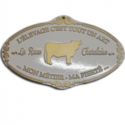 Plaque agricole Charolais