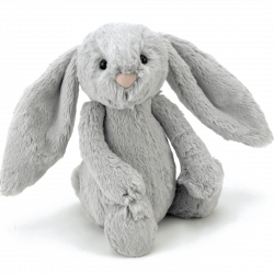 Peluche lapin gris