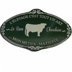 Plaque agricole Charolais