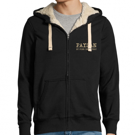 Sherpa zippée brodée Paysan fier de l'être !