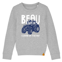 Sweat enfant Beau comme un tracteur