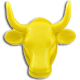 Cow Parade MAGNET jaune