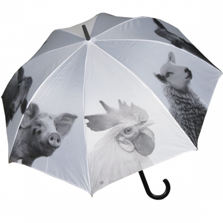 Parapluie Ferme N&B