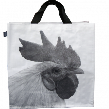 Sac à courses Coq N&B